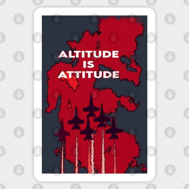 Aviation Fighter Jet Altitude is Attitude p2t Sticker by FasBytes